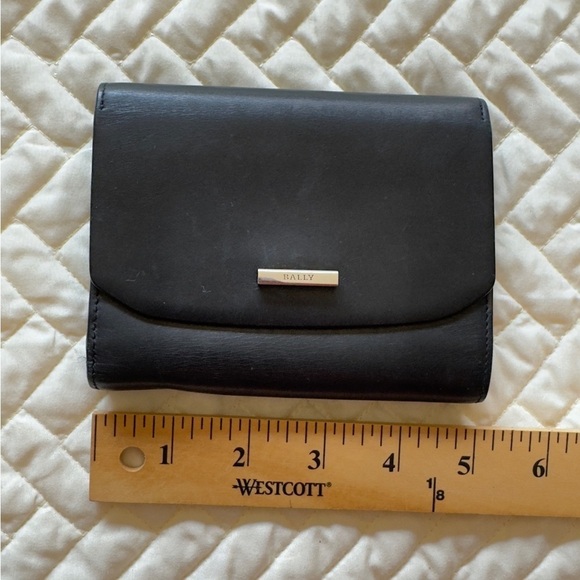 Vintage BALLY Black Leather Wallet - Picture 6 of 8